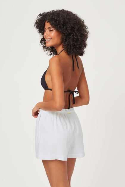 Heidi Klein - US Store - White Bay Linen Drawstring Shorts